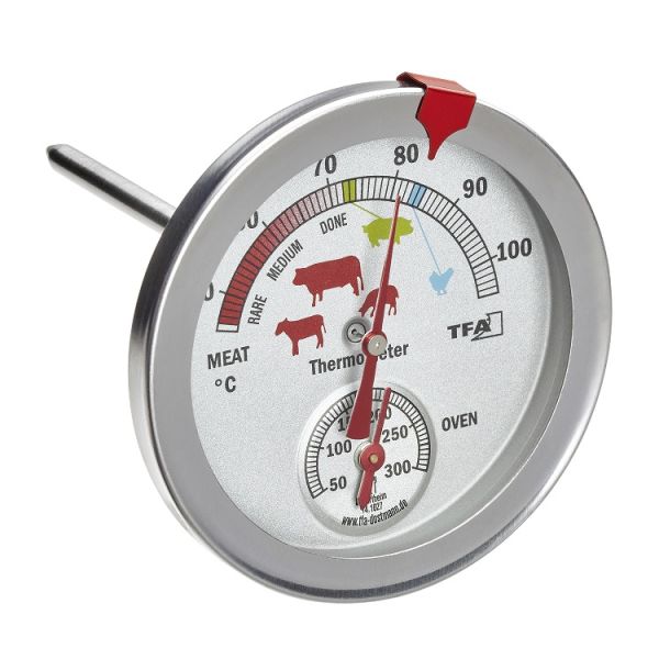 Termometro doppia rilevazione: temperatura del forno e dell'arrosto e grigliate