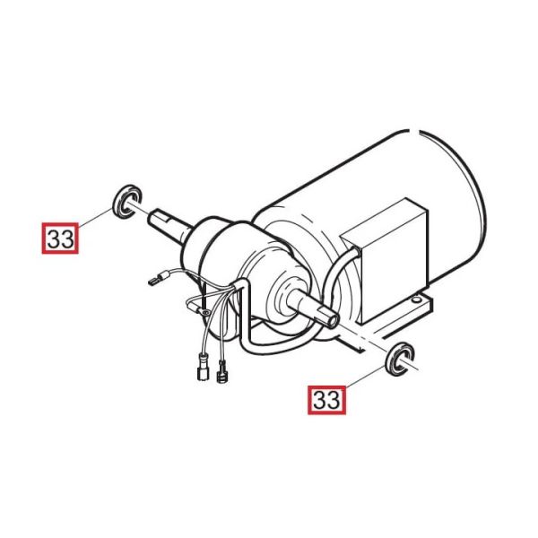 Kit 2 guarnizioni albero Pos. 33 per SM110 e SM111 di Dick