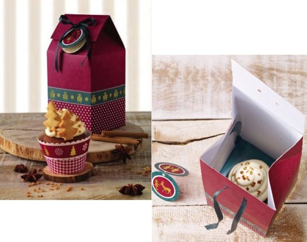 Scatola regalo piccola Natale Cup Cake