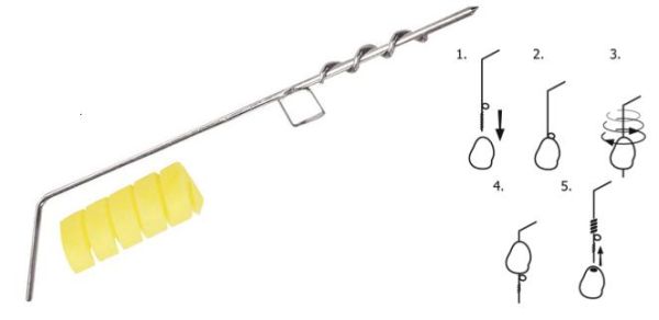 Decora verdure a spirale quadrato