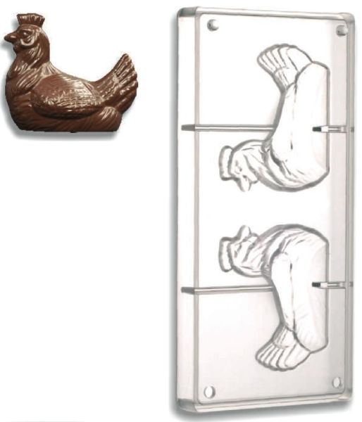 Stampo in policarbonato cioccolato Gallina