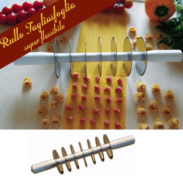 Rullo tagliasfoglia professionale con 7 lame ONDULATE 
