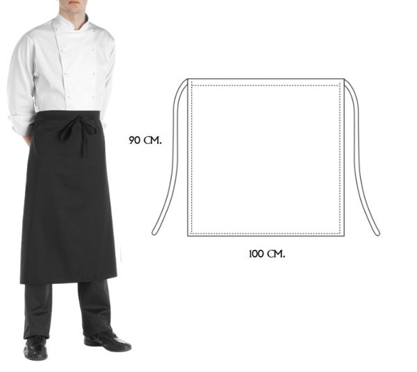 Grembiule Falda Cuoco Francese Nero