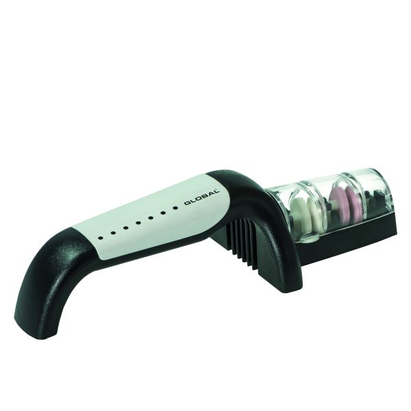 Affilacoltelli 2 stadi mole in ceramica Manico Inox di Global