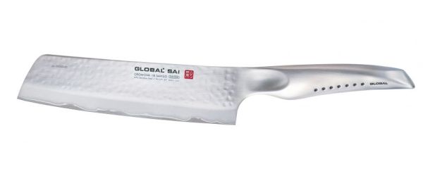 Coltello verdure Global SAI martellato 