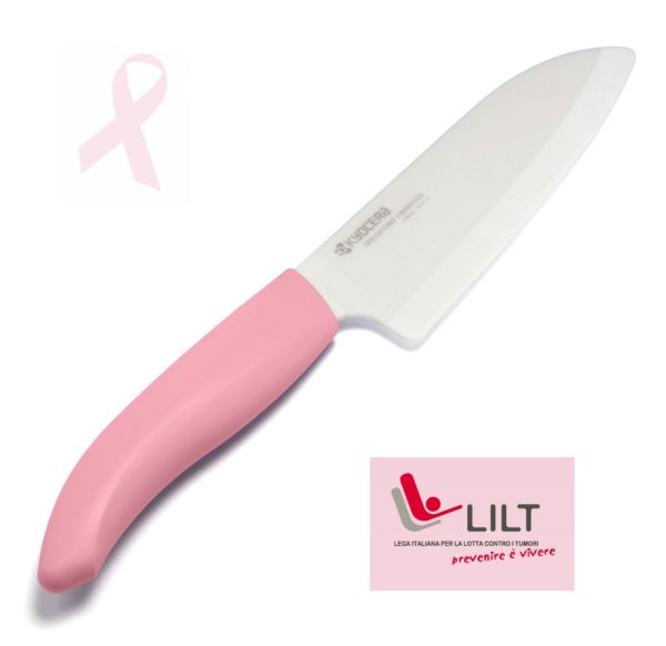 Santoku Nastro Rosa: Coltello Kyocera Campagna Nastro Rosa LILT
