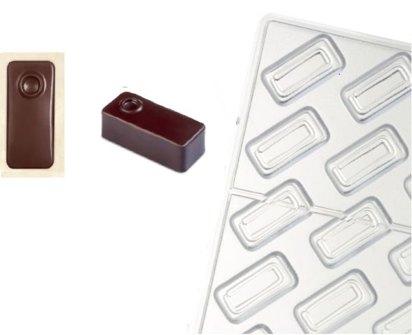 Stampo in policarbonato per cioccolato Linea Artisanal Rettangolo Punto