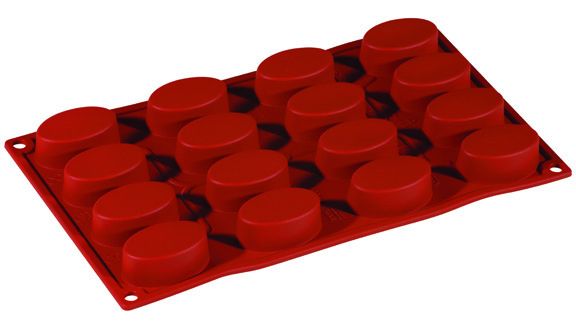 FORMAFLEX Stampo in silicone multiporzione 175 x 300 mm - 16 impronte mini ovale 53 x 33 x h 20 mm, vol. 28 ml