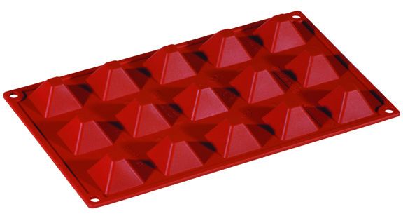 FORMAFLEX Stampo in silicone multiporzione 175 x 300 mm - 15 impronte mini piramide 36 x 36 x h 22 mm, vol. 13 ml