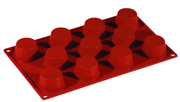 FORMAFLEX Stampo in silicone multiporzione 175 x 300 mm - 11 impronte minisfere Ø 50 x h 28 mm, vol. 43 ml