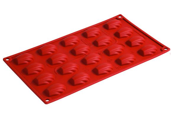 FORMAFLEX Stampo in silicone multiporzione 175 x 300 mm - 20 impronte madeleine piccola 42 x 30 x h 11,5 mm, vol. 8 ml