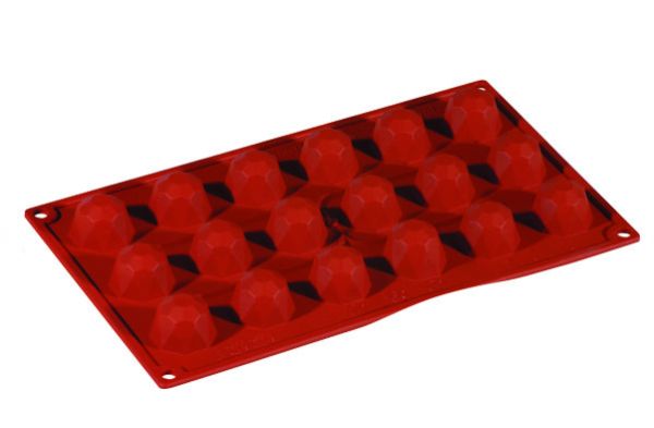 FORMAFLEX Stampo in silicone multiporzione 175 x 300 mm - 18 impronte semisfera Ø 35 x h 23 mm, vol. 13 ml