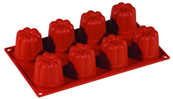 FORMAFLEX Stampo in silicone multiporzione 175 x 300 mm - 8 impronte bavarese Ø 57 x h 57 mm, vol. 110 ml