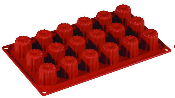 FORMAFLEX Stampo in silicone multiporzione 175 x 300 mm - 18 impronte mini cannelle Ø 35 x h 35 mm, vol. 24 ml