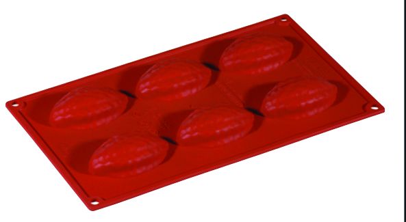 FORMAFLEX Stampo in silicone multiporzione 175 x 300 mm - 6 impronte cabosside 76 x 46 x h 23 mm, vol. 30 ml