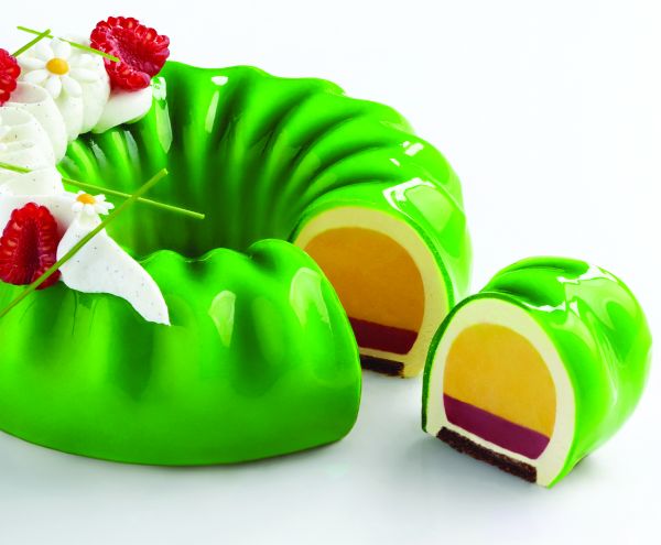 Tortiera 3D Pavocake ROYAL Ø 180 x h 57 mm, Ø interno 60 mm - vol.1000 ml + pack