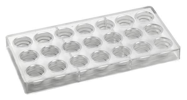 Stampo per praline INNOVATION 275 x 135 mm, 21 pezzi Ø 30 x h 17 mm - vol. 10 gr