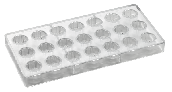 Stampo per praline INNOVATION 275 x 135 mm, 21 pezzi Ø 26 x h 16 mm - vol. 10 gr