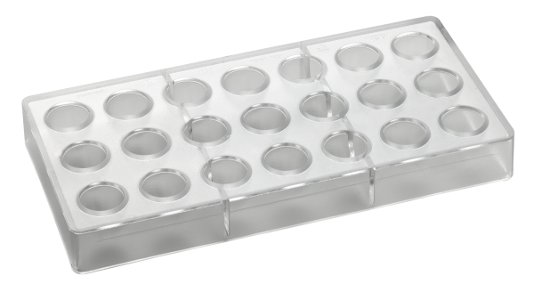 Stampo per praline INNOVATION 275 x 135 mm, 21 pezzi Ø 26 x h 23,5 mm - vol. 10 gr