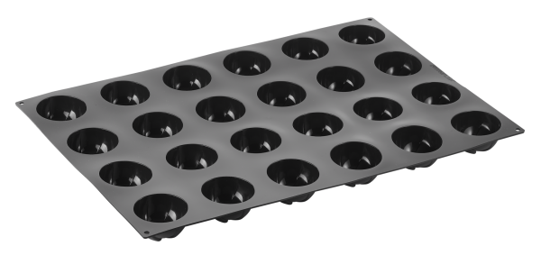 Stampo Pavoflex in silicone vertigo 600 x 400 mm - 24 impronte Ø 70 x h 44 mm - vol.110 ml