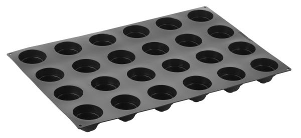 Stampo Pavoflex in silicone ring 600 x 400 mm - 24 impronte Ø 70 x h 50 mm - vol.110 ml