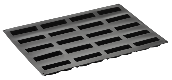 Stampo Pavoflex in silicone twist 600 x 400 mm - 20 impronte 122 x 32 x h 33 mm - vol.100 ml