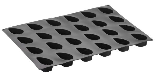 Stampo Pavoflex in silicone foglia 600 x 400 mm - 24 impronte 86 x 56 x h 38 mm - vol.105 ml