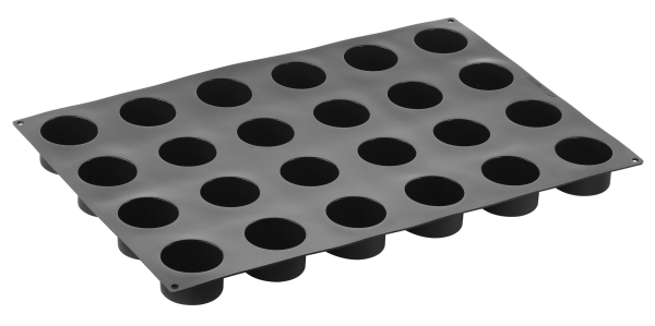 Stampo Pavoflex in silicone cilindro 600 x 400 mm - 24 impronte Ø 65 x h 40 mm - vol.130 ml