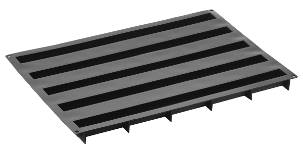 Stampo Pavoflex 3D in silicone tronchetto mignon 600 x 400 mm - 5 impronte Ø 40 x h 560 mm - vol.600 ml