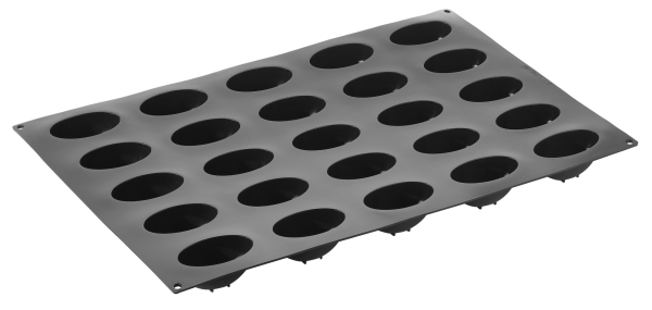 Stampo Pavoflex in silicone oval 600 x 400 mm - 25 impronte 85 x 50 x h 43 mm - vol.100 ml
