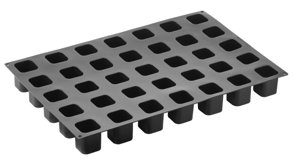 Stampo Pavoflex in silicone tango 600 x 400 mm - 35 impronte 50 x 50 x h 58 mm - vol.130 ml