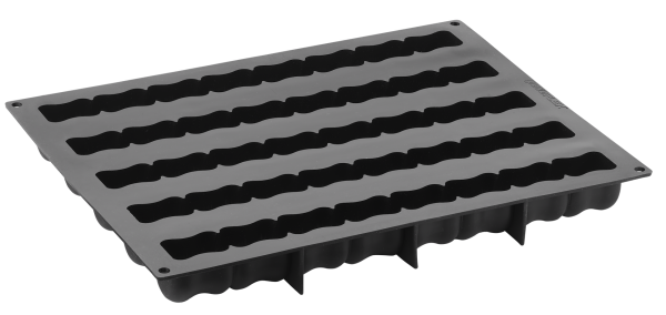 Stampo Pavoflex 3D in silicone BAMBOO 400 x 300 mm - 5 impronte 360 x 40 x h 38 mm - vol.400 ml + pack