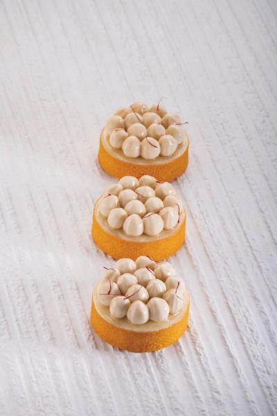 Top in silicone per monoporzioni MINI HAZEL Laghi e Caridi - 8 impronte Ø mm 60x18 h vol. ~ 30 ml - dim stampo mm 300x175x19 h