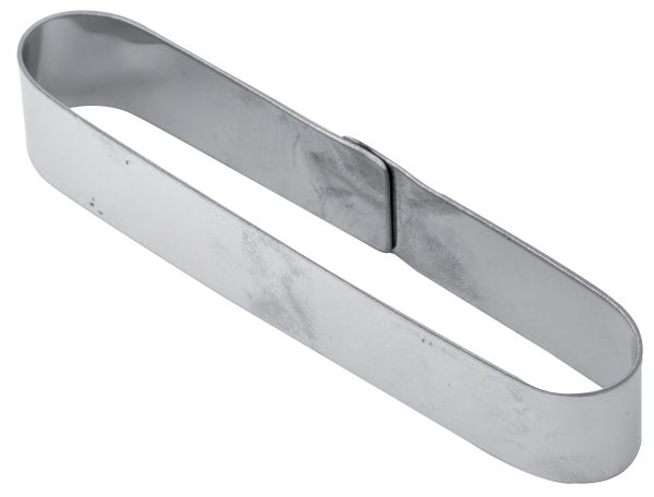 Fascia inox liscia monoporzione éclair 125 x 20 x h 20 mm