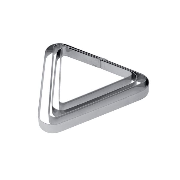 Fascia inox triangolare 215 x 190 x h 20 mm - 8/10 porzioni