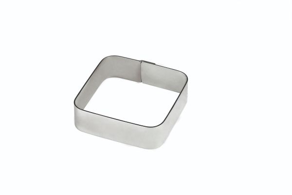 Fascia inox liscia monoporzione quadrata 55 x 55 x h 20 mm