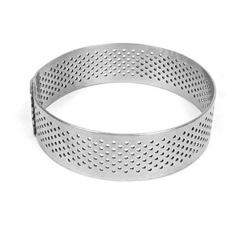 Fascia inox microforata rotonda Ø 110 x h 20 mm