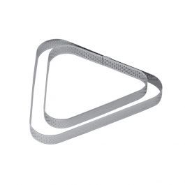 Fascia inox microforata triangolare 200 x 220 x h 20 mm - 8/10 porzioni