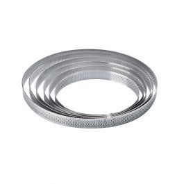 Fascia inox microforata rotonda  Ø 210 x h 20 mm - 10/12 porzioni