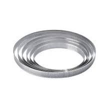 Fascia inox microforata rotonda  Ø 230 x h 20 mm - 14/16 porzioni