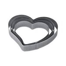 Fascia inox microforata a forma di cuore 180 x 170 x h 20 mm - 4/6 porzioni