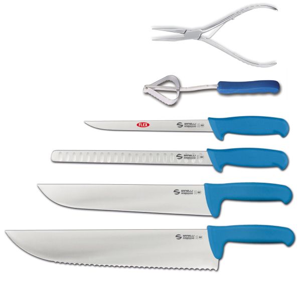 Set Pescherie: Coltelli e accessori professionali lavorazione pesce