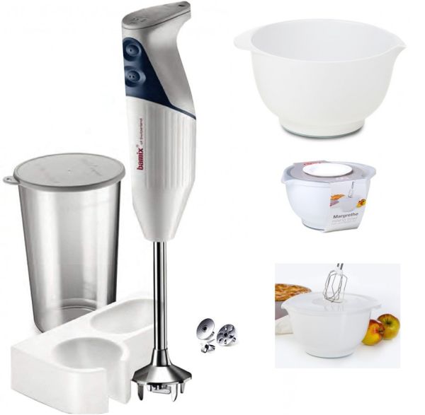 Mixer + Bacinella: Bamix Gastro Mono 200 completo di ciotola con coperchio e bicchiere