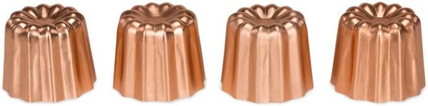 Set 4 Stampi per cannelès di Bordeaux 