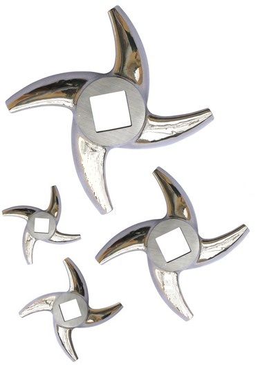 Coltello - crocetta tritacarne in acciaio inox D. 12