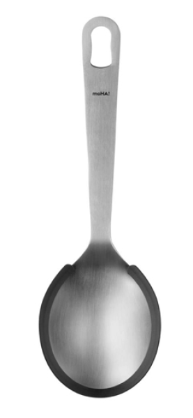 Cucchiaio inox con bordo in silicone 