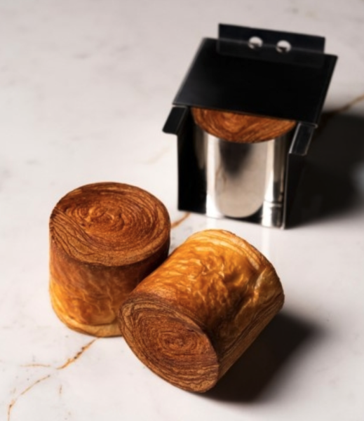 Croissant Cilindro: stampo in acciaio inox 6,5 x 6 cm. di Pavoni Professional