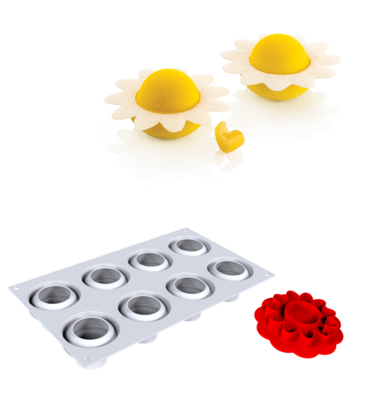 Stampo in silicone Daisy 60 di Silikomart Professional
