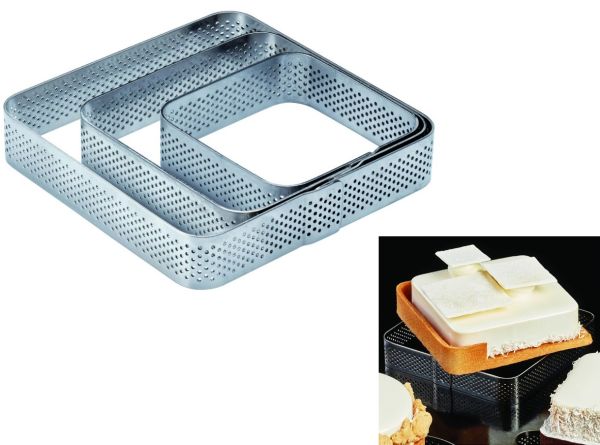 Fascia microforata in acciaio inox Quadrato con angoli tondi di Pavoni