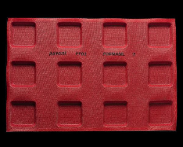 Stampo microforato FORMASIL 600 x 400 mm forme quadrate - 12 impronte 